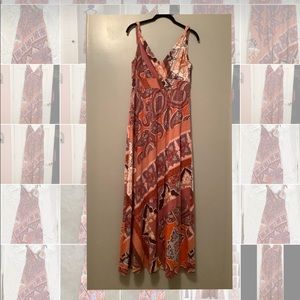 Garnet Hill maxi dress, size small, multi colored.